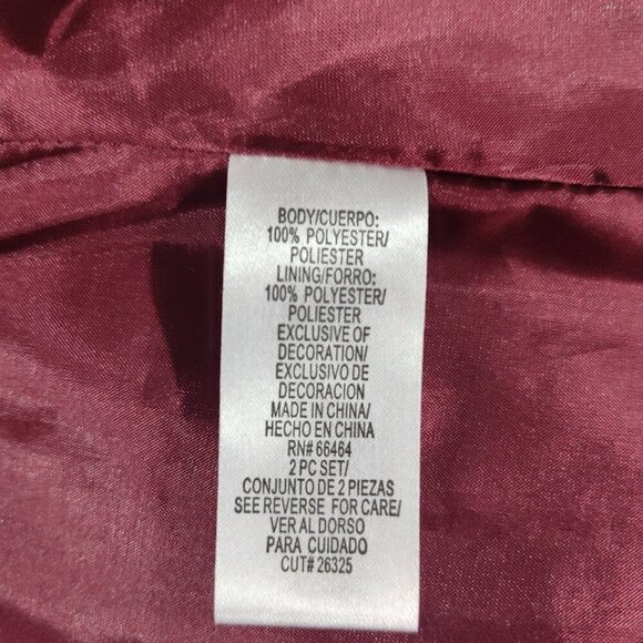 Studio I Woman's Size 6 Maroon Animal Print Fully Lined Shift Dress and Jacket - Picture 13 of 14